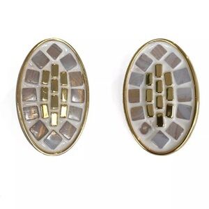 LULU FROST $225 ORTIGIA MOSAIC STUD EARRINGS GOLD